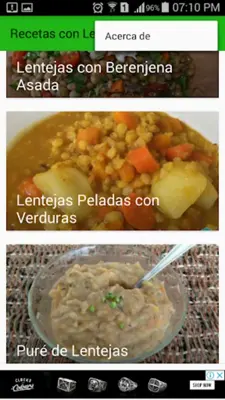 Recetas con Lentejas android App screenshot 1