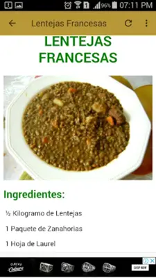 Recetas con Lentejas android App screenshot 4